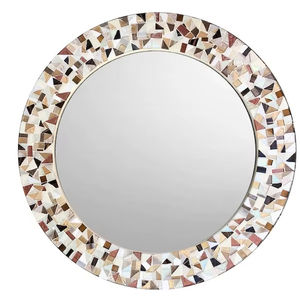 Produit le plus vendu : Cadre de miroir mural pour la décoration de la maison et la décoration murale de la salle de bain, cadre de miroir en bois - Product Image 1