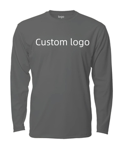 Camiseta de Manga Larga con Logotipo Personalizado para Hombre, Cuello Redondo, Color Sólido Informal, Estampado Frontal, Tejido de Punto, Corte Regular - Product Image 2