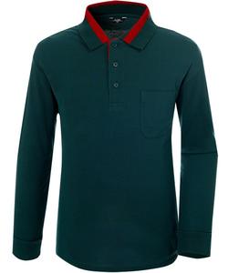 [MARK] OEM/ODM Marca Coreana MT-1316 Camiseta Polo de Manga Larga de Mezcla de Algodón CVC con Diseño de Cuello en Contraste - Product Image 1