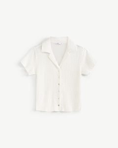เสื้อเชิ้ตแขนกว้างทรงหลวมสีพื้นผ้าสแปนเด็กซ์/คอตตอน คุณภาพสูง สำหรับผู้หญิง สวมใส่สบาย ระบายอากาศได้ดี เป็นมิตรกับสิ่งแวดล้อม ไม่ยับง่าย เหมาะกับทุกฤดูกาล - Product Image 1