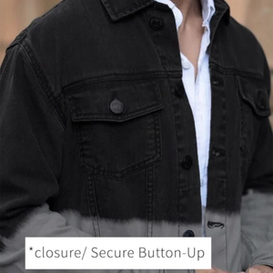 OEM <b>Mens</b> <b>Denim</b> Jean <b>Jacket</b> Casual Outwear Fall <b>Jacket</b> <b>Denim</b> Button up Coat Oversize <b>Denim</b> <b>Jacket</b> for <b>Men</b> acidwash fashion casual - Product Image 3