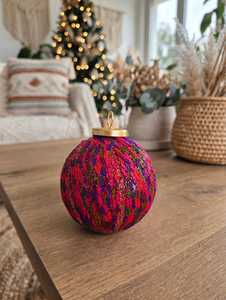Lanterne de Noël ronde tissée à la main avec revêtement anti-éclats et résistant à la chaleur, décoration de maison, suspendue pour les fêtes - Product Image 1