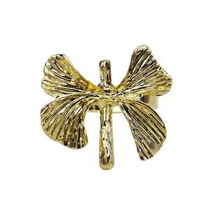 Anneaux de serviette décoratifs en acier inoxydable pour la maison et la restauration, accessoire de décoration de table élégant - Product Image 1