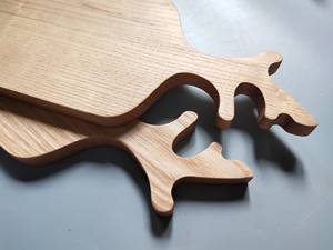 Bloc à découper en corne de cerf en bois rustique Planche à découper en bois biologique naturel Plateau de service du Vietnam - Product Image 3