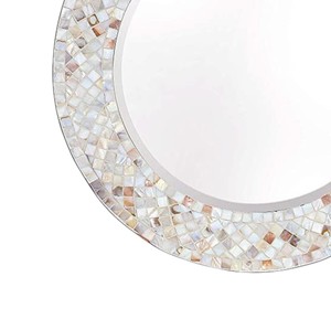 Best Price Wholesale Handcrafted Round <b>Wall</b> <b>Hanging</b> <b>Mirror</b> Natural Capiz Shell Mosaic Bathroom Decor Mother Of Pearl <b>Mirror</b> - Product Image 3