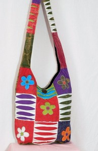Sac à bandoulière pour filles de petite taille, durable, élégant, avec broderie florale, en tissu de coton, pliable, antivol, à sangle unique, avec housse de protection - Product Image 6