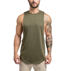 Oem Mens Y <b>Back</b> Tank <b>Top</b> Breathable Casual <b>Low</b> Price Custom Print Cotton Stringer Gym Fitness Singlet Workout Muscle - Product Image 1