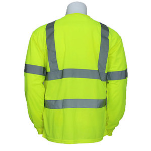 Camiseta de Seguridad de Alta Visibilidad para Hombre Econex Sports, con Franjas Reflectantes, Secado Rápido, Antiarrugas, Bolsillo con Protección Contra Pinchazos, Ropa de Trabajo - Product Image 1