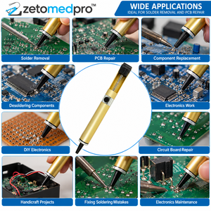 Bomba de Desoldadura, Extractor de Soldadura para Joyería, Reparación de PCB, Electrónica y Proyectos de Bricolaje ZetomedPro - Product Image 6