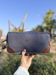 Unique Designer Genuine Leather Zipper Men & <b>Women</b> <b>Toiletry</b> Organizer Travel Cosmetic real Leather Makeup <b>Bags</b> With Handle - Product Image 5