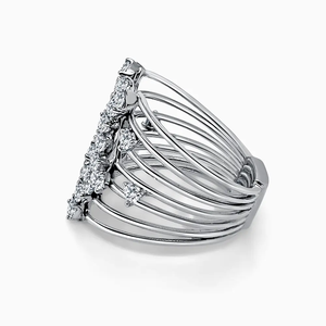 Krishnavii KR 209 18ct White <b>Gold</b> Lab Grown Diamond <b>Set</b> <b>Ring</b> for Unisex Luxury Wear - Product Image 3