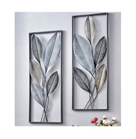 Decoración de Pared de Metal Hecha a Mano, con Recubrimiento en Polvo, Personalizable, con Diseño de Follaje, Estilo Joyería, Decoración de Interiores Moderna y Lujosa