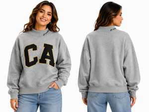 420g Cotton Fleece <b>Women</b> Streetwear Mockneck Oversized Pullover <b>Top</b> <b>Women</b> Mockneck Warm Fleece Everyday Sweatshirt - Product Image 1