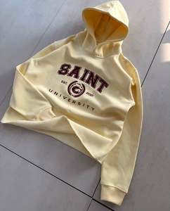 Sweat-shirts à capuche en tissu molletonné 100% coton épais, imprimés avec des strass, style rétro délavé à l'acide, fermeture éclair - Product Image 3