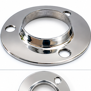 Collier de raccordement moderne en acier inoxydable chromé, disponible dans toutes les tailles de 25 mm à 102 mm pour les accessoires de main courante et les balustres. - Product Image 3