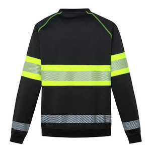เสื้อสเวตเชิ้ตสะท้อนแสงสำหรับทำงาน สีดำเหลือง สำหรับผู้ชาย ชุดป้องกันอุตสาหกรรม ชุดยูนิฟอร์มเพื่อความปลอดภัย ชุดป้องกันการมองเห็นสูง - Product Image 4