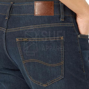 Jean slim décontracté pour homme, style urbain moderne, avec poches renforcées, poids moyen, 100 % coton respirant, écologique, hiver - Product Image 4