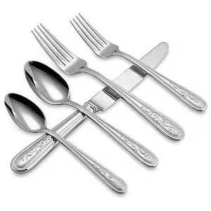 Premium Dining <b>Table</b> Essentials Metal Cutlery Set Stainless Steel <b>Spoon</b> Fork Knife Flatware Set Stylish Use - Product Image 1