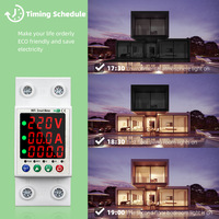 Compteur d'énergie numérique intelligent neuf d'usine 63A Rail DIN Ampèremètre/Voltmètre Monophasé AC90-250V Moniteur de puissance