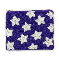 Nuevo producto: monedero con bordado a mano con cuentas de semillas y el último diseño de mini monedero con cremallera, ideal para uso funcional.