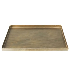 Bandeja Decorativa Rectangular de Latón, Diseño Minimalista, Artesanía Metálica, Pieza Única para Decoración del Hogar - Product Image 5