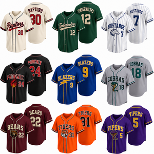 Maillot de baseball personnalisé pour femmes et hommes, livraison gratuite, maillots de baseball rayés vierges, maillots de baseball personnalisés en gros, abordables - Product Image 1