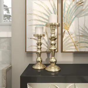 Porte-bougie décoratif en acier inoxydable, forme artistique unique, tendance, idéal pour l'intérieur, Noël, fait main, Zahid Exports Inde - Product Image 1