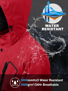 Waterproof Windproof <b>Rain</b> <b>Jacket</b> For <b>Men</b> <b>Lightweight</b> Breathable Outdoor Coat for Camping Travel Running Trekking with Adjustable - Product Image 4