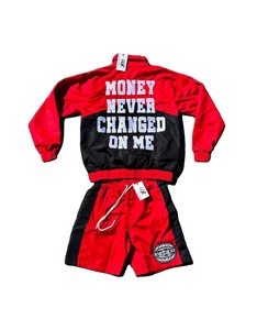 Custom Oversize Sportwear Reflective Windbreaker Men's Sweatsuit Streetwear Sports Quick Dry Satin 100% <b>Polyester</b> <b>Tracksuit</b> - Product Image 2
