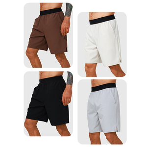 <b>Men's</b> Solid Color Quick Dry Elastic Waist <b>Bermuda</b> <b>Shorts</b> Casual Mid Rise Knitted Polyester Board <b>Shorts</b> 180g - Product Image 3