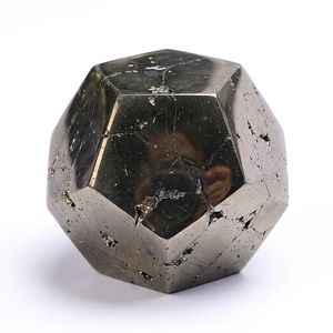 Piedra de Pirita Natural en Forma de Dodecaedro, Cristal Geométrico, Dodecaedro de Ágata, Gema Curativa, Venta al Por Mayor - Product Image 1