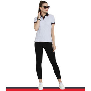 Camisa Casual Transpirable para Mujer, Color Blanco y Negro, Tela de Poliéster/Algodón, Excelente Calidad, Venta al Por Mayor - Product Image 3