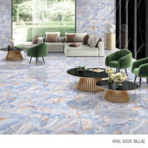 Carrelage en porcelaine Iris Super Luxe 600x1200 Grand Format Effet Cristal Premium Surface Murale et de Sol Utilisation Intérieure et Extérieure Moderne - Product Image 1