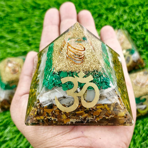 Cristal de Ojo de Tigre para Generador de Energía Orgónica - Pirámides de Orgonita para Protección EMF - Cristal Curativo - Cristal de Chakra - Product Image 1