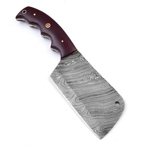 Couteau à viande artisanal à motif Damas avec manche en bois, fournisseur en gros, couteau de chef de cuisine - Product Image 2