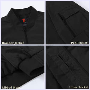 Vente en gros de vestes bomber en molleton d'hiver pour hommes 100% coton, manches longues, taille XL, 300g, col rond - Product Image 4