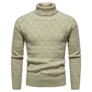 Suéter de Cuello Alto con Patrón Geométrico, Manga Larga, Invernal, 100% Acrílico, Grosor Estándar - Product Image 1
