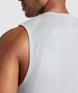 Custom Print <b>Plus</b> <b>Size</b> Gym Tank <b>Top</b> Oversized Men's Blank Cotton Knitted Eco-Friendly Quick Dry Streetwear Sleeveless T-Shirts - Product Image 4