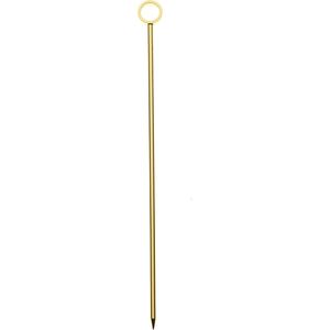 Set di 12 Bastoncini per Cocktail Placcati in Oro da 4,5 Pollici, Stile Circolare, Set di Mescolatori - Product Image 3