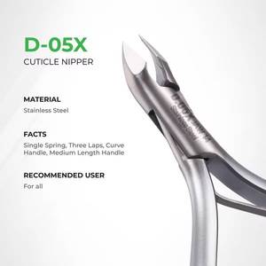 Coupe-ongles professionnel en acier inoxydable, lame incurvée, pointe affûtée, forme biseautée, finition or et argent, pour usage sur les doigts - Product Image 4