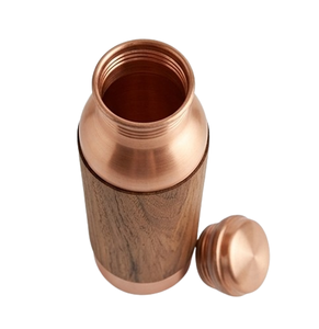 Large Selling Water <b>Bottle</b> Wooden Metal <b>Drinking</b> Juice Hotel Kitchen <b>Bottle</b> <b>Copper</b> Metal Reusable Water <b>Bottle</b> - Product Image 4