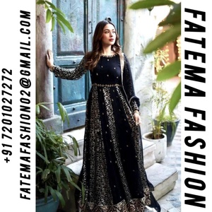 Robe de créateur faite à la main bonne qualité tissu Georgette belles paillettes broderie travail indien pakistanais vêtements prix de gros - Product Image 2