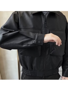 2026 Leather Jacket Men's Spring and Autumn Coat Korean Version Top High-quality Casual Leather Jacket Custom Embroidery Option - Product Image 6