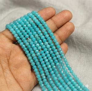 Perles de mode Beadsnfashion Zed Cut Tyre Beads 3x4mm Turquoise Modèle MGB-162 pour la fabrication de bijoux DIY (bracelets, colliers, boucles d'oreilles) - Product Image 2