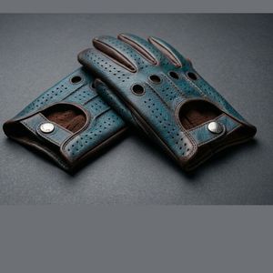 Men's Fashion Real Leather Driving Gloves-Soft Breathable Outdoor Four Seasons Safety Gloves - Product Image 6