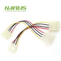 Connecteur d'alimentation robuste à 4 broches, isolé en PVC, classe IP20, mâle-femelle, compatible Molex, 12V/5V/24V, câblage OEM