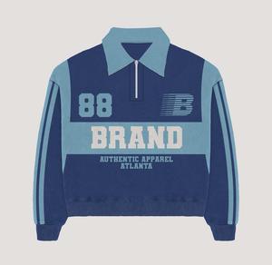 Brand New Factory Made Cut & <b>Sew</b> 2 Piece Plus Size Heavyweight Half Zip-up Flared Tracksuit Full Sleeve Polo Shirt Tracksuit <b>Set</b> - Product Image 6