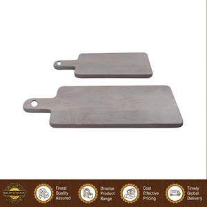 Good Quality Wholesale Home Hotel and Restaurant Kitchen Supply Handmade 100% Natural Acacia Wood Cutting <b>Board</b> | Set of 2 - Product Image 2