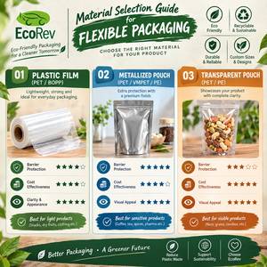 ถุงซิปล็อคกันความชื้น EcoRev เกรดอาหาร ผลิตจากวัสดุเคลือบ PE สำหรับบรรจุเครื่องดื่ม พิมพ์ลายดิจิทัล สำหรับน้ำผลไม้ สมูทตี้ และเบอร์รี่รวม - Product Image 3