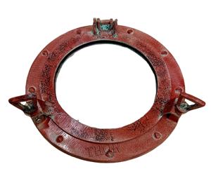 Espejo de ventana de ojo de buey redondo de aluminio Premium náutico de 12 pulgadas decoración de pared Premium para baño O USO DE BELLEZA acabado de vidrio - Product Image 1